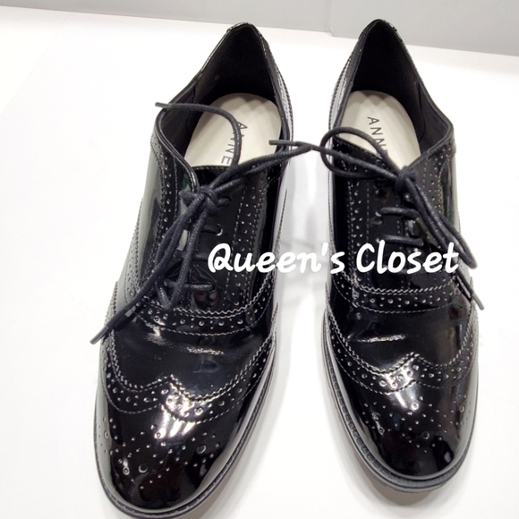 Anne Klein | Patent Lace Up Wing Tip Loafers | BRAND NEW - Picture 2 of 7